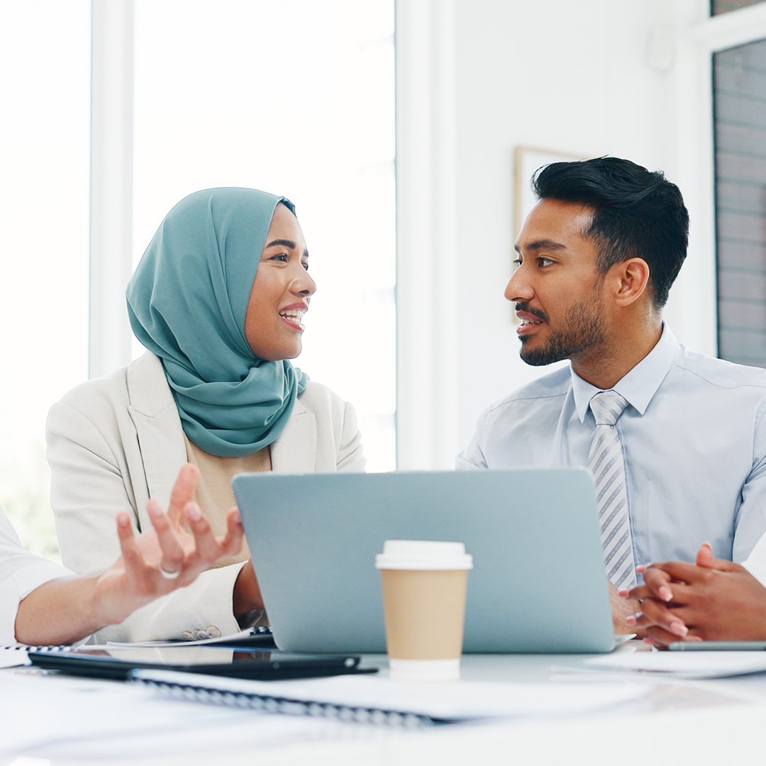 team working together in an office